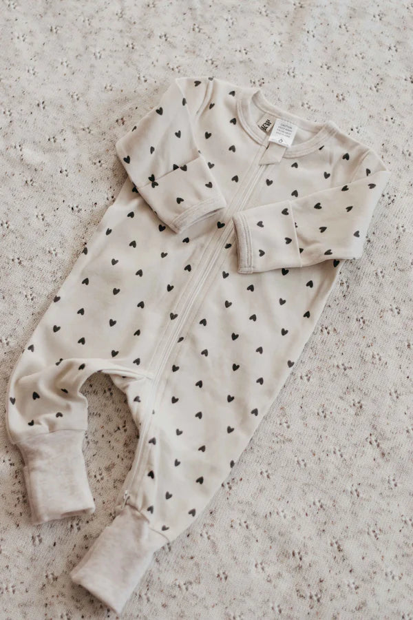 Little Hearts Zip Suit - Main Image