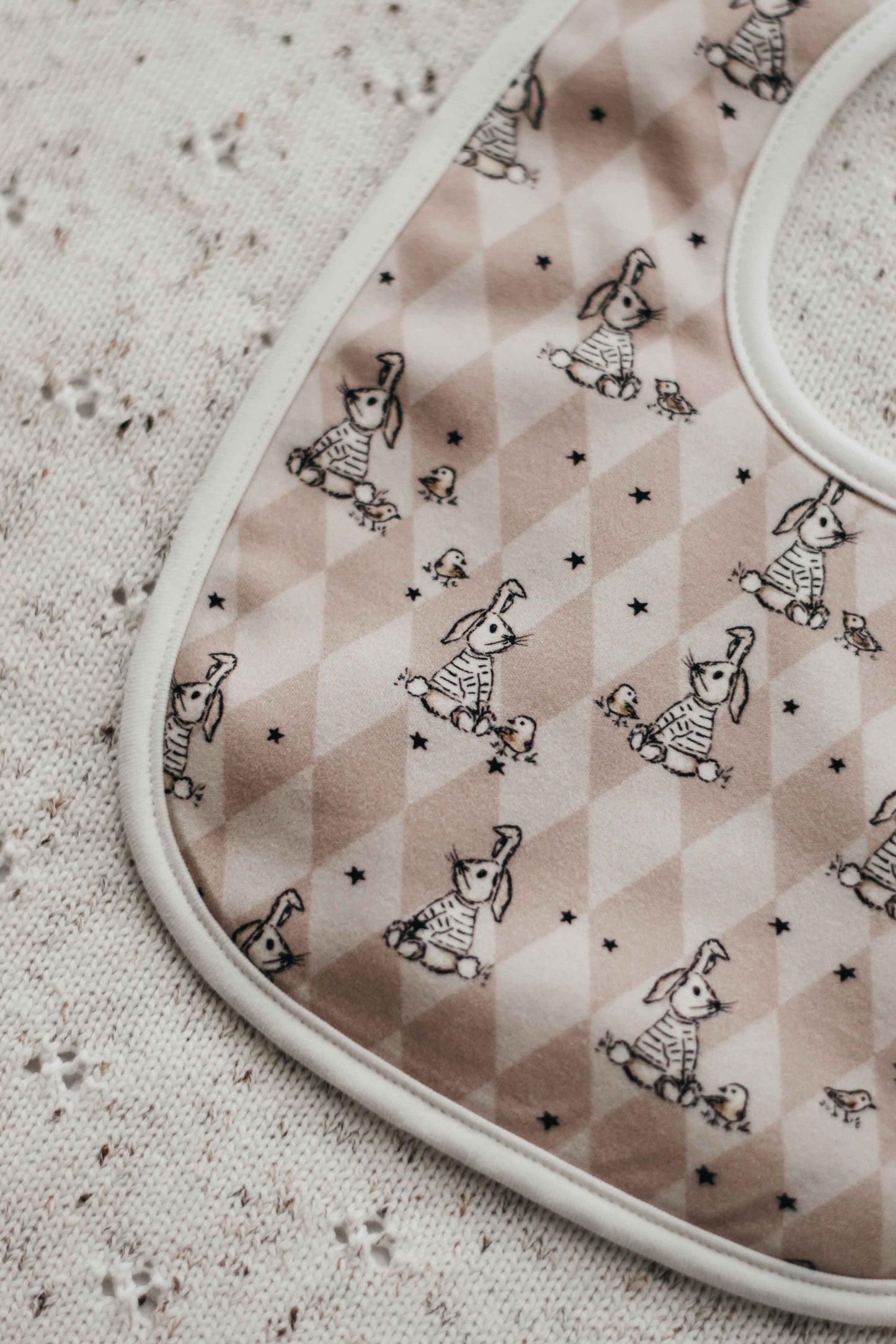 Bunnies on Diamonds Bib