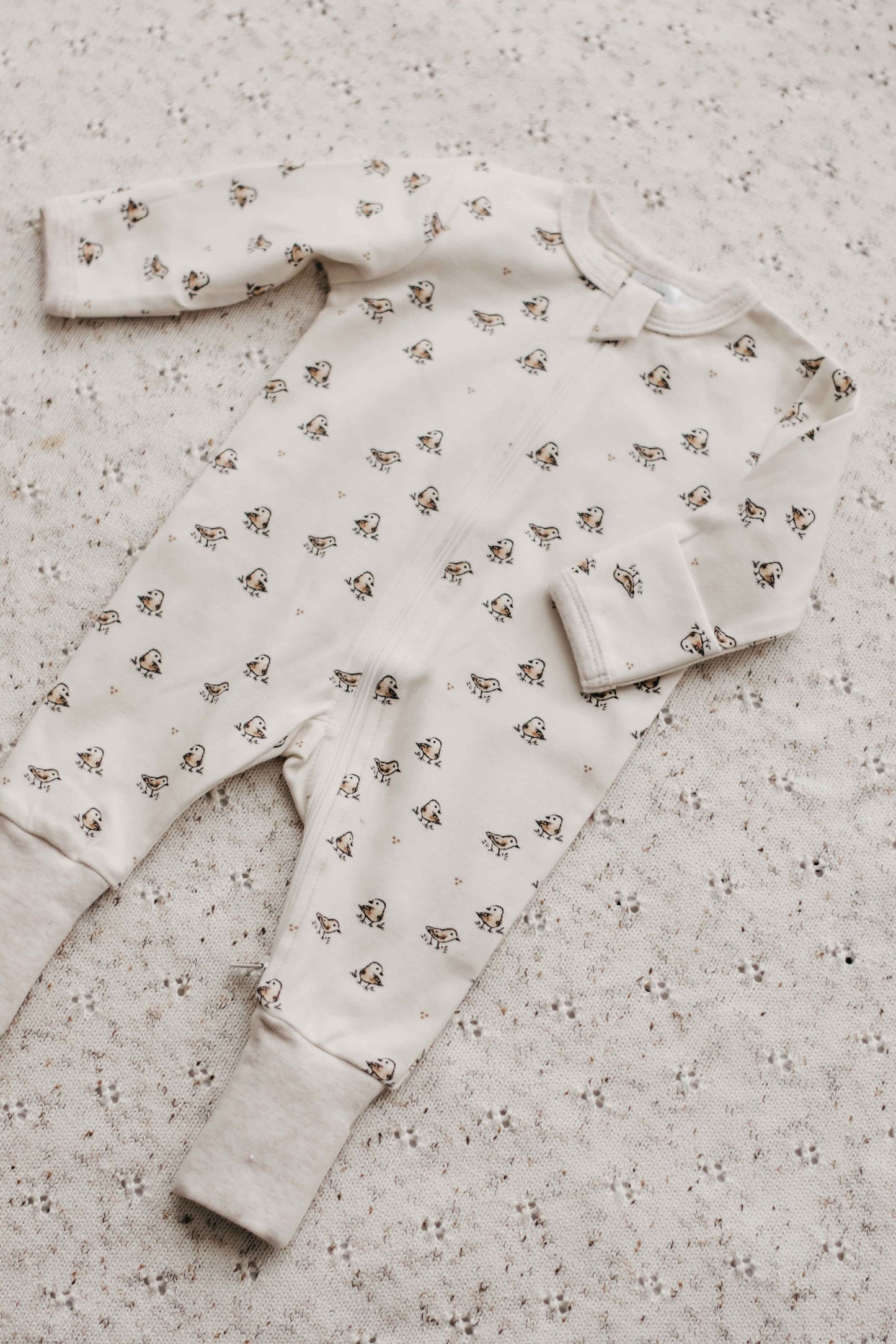 Little Chicks Pattern Zipsuit