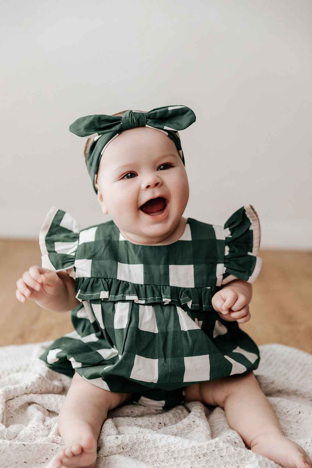 Gingham Playsuit/Dress | Green 2025 Style