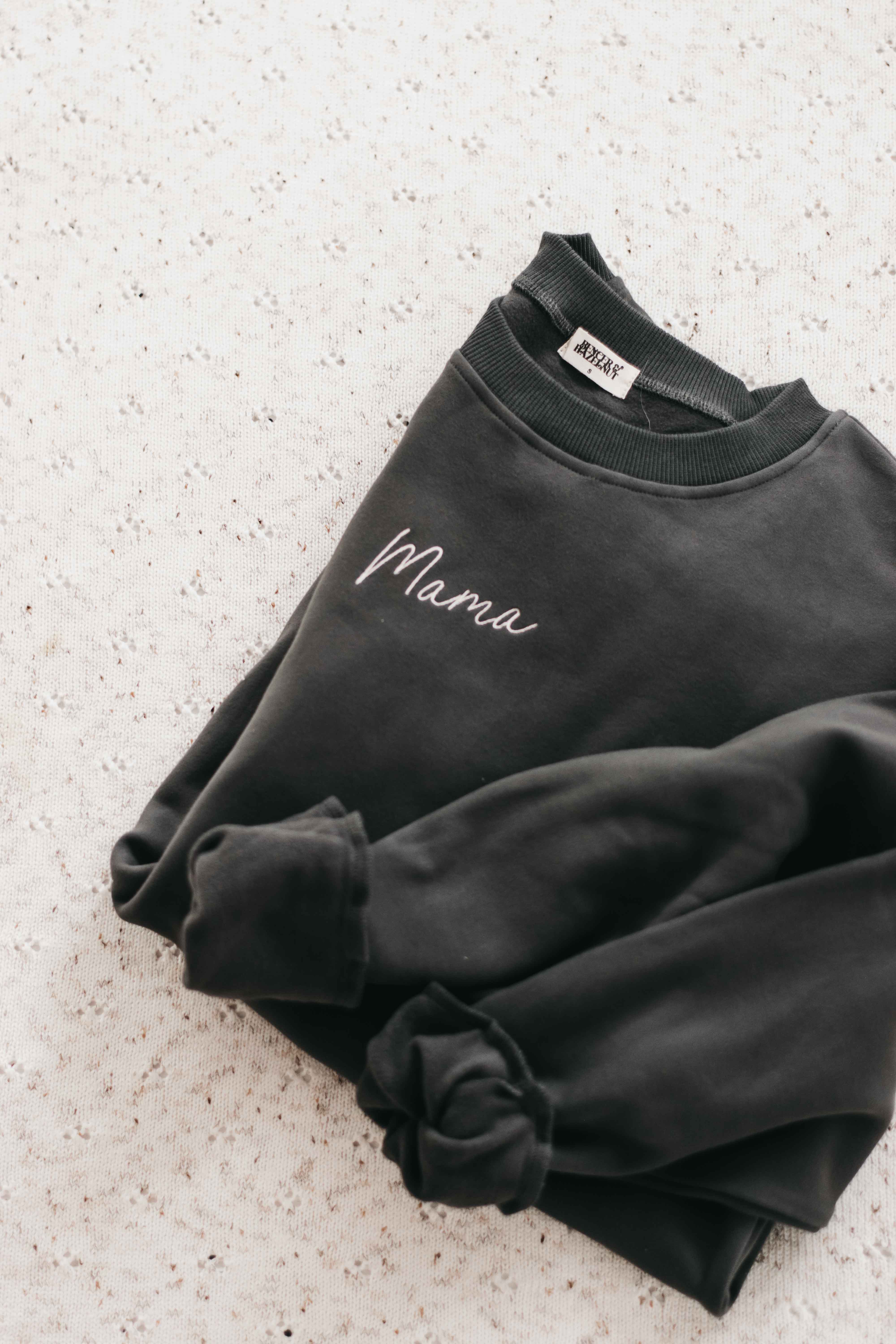 Sequin Mama Sweatshirt - Charcoal main image 0