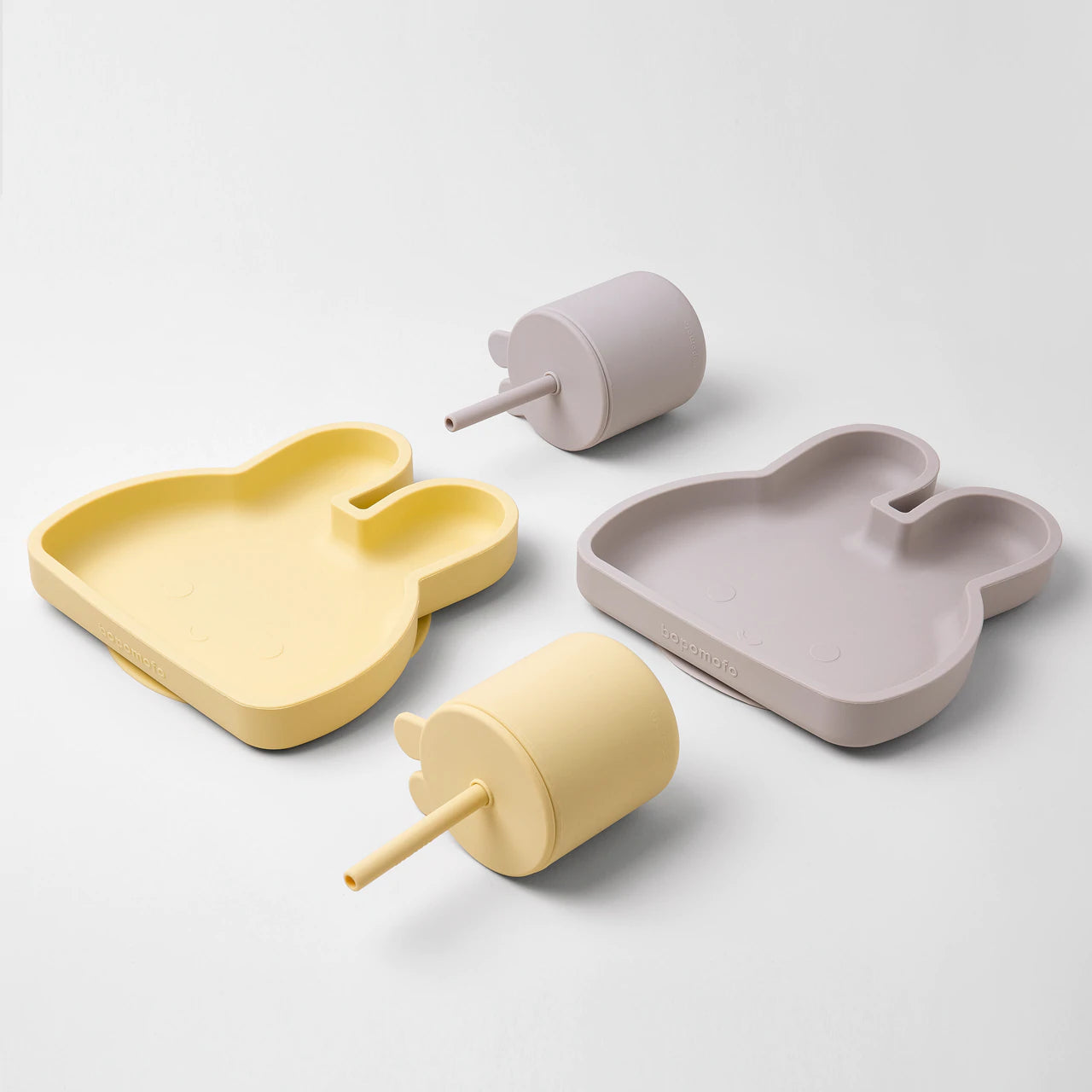 Bunny Silicone Straw Cup with Lid | Sunflower Yellow