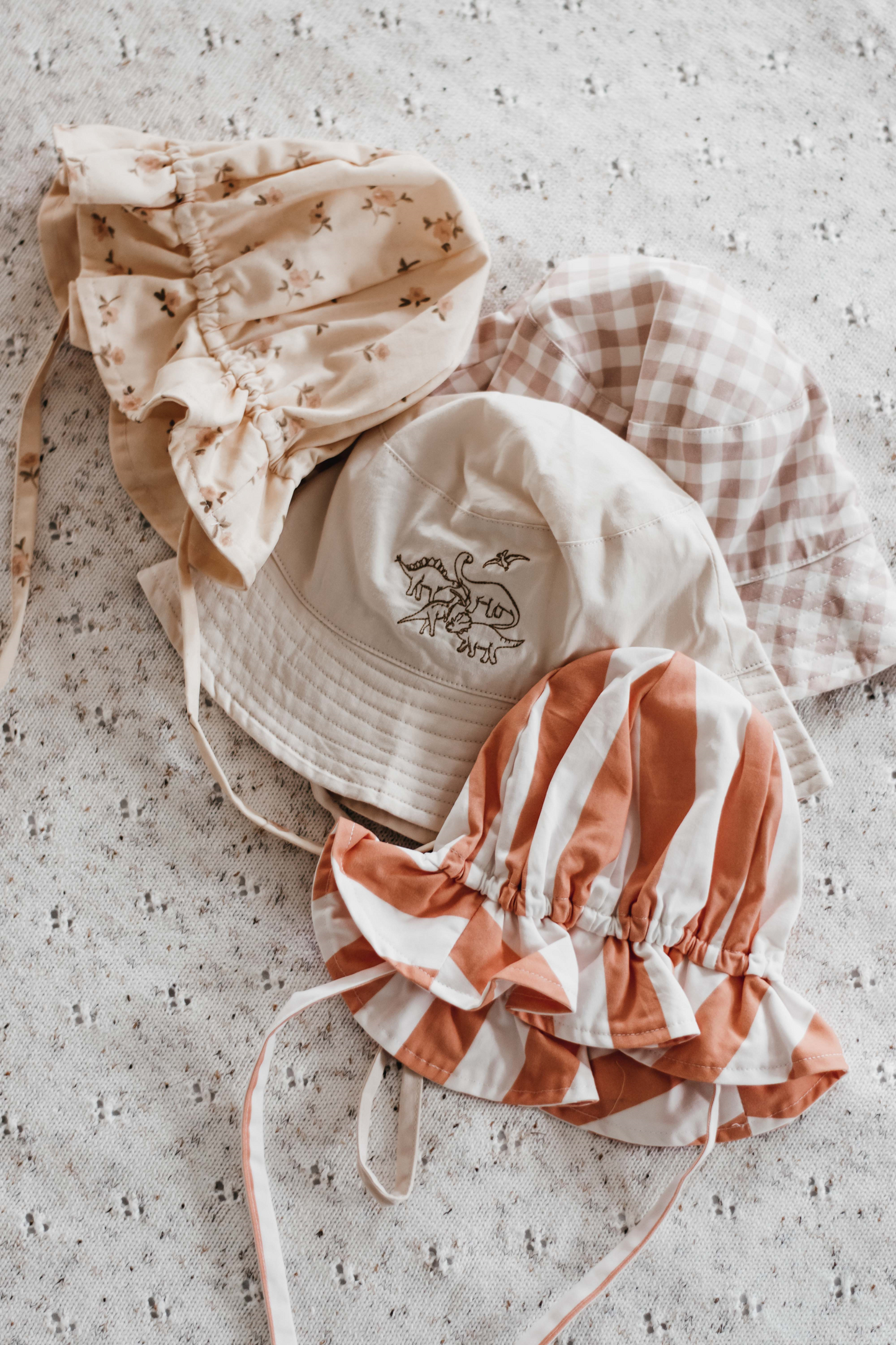 Frill Sun Hat | Peach Stripe