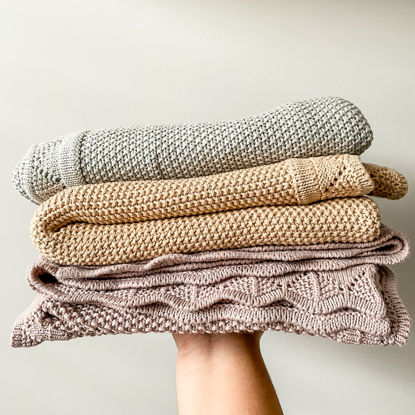 Heirloom Cotton Knit Blanket | Caramel
