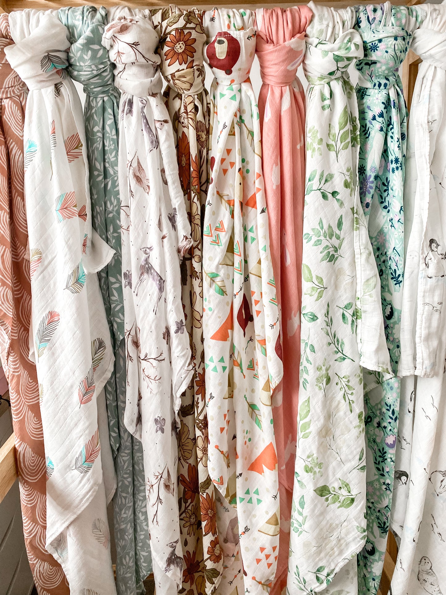 Muslin Swaddle | Pink Rainbow