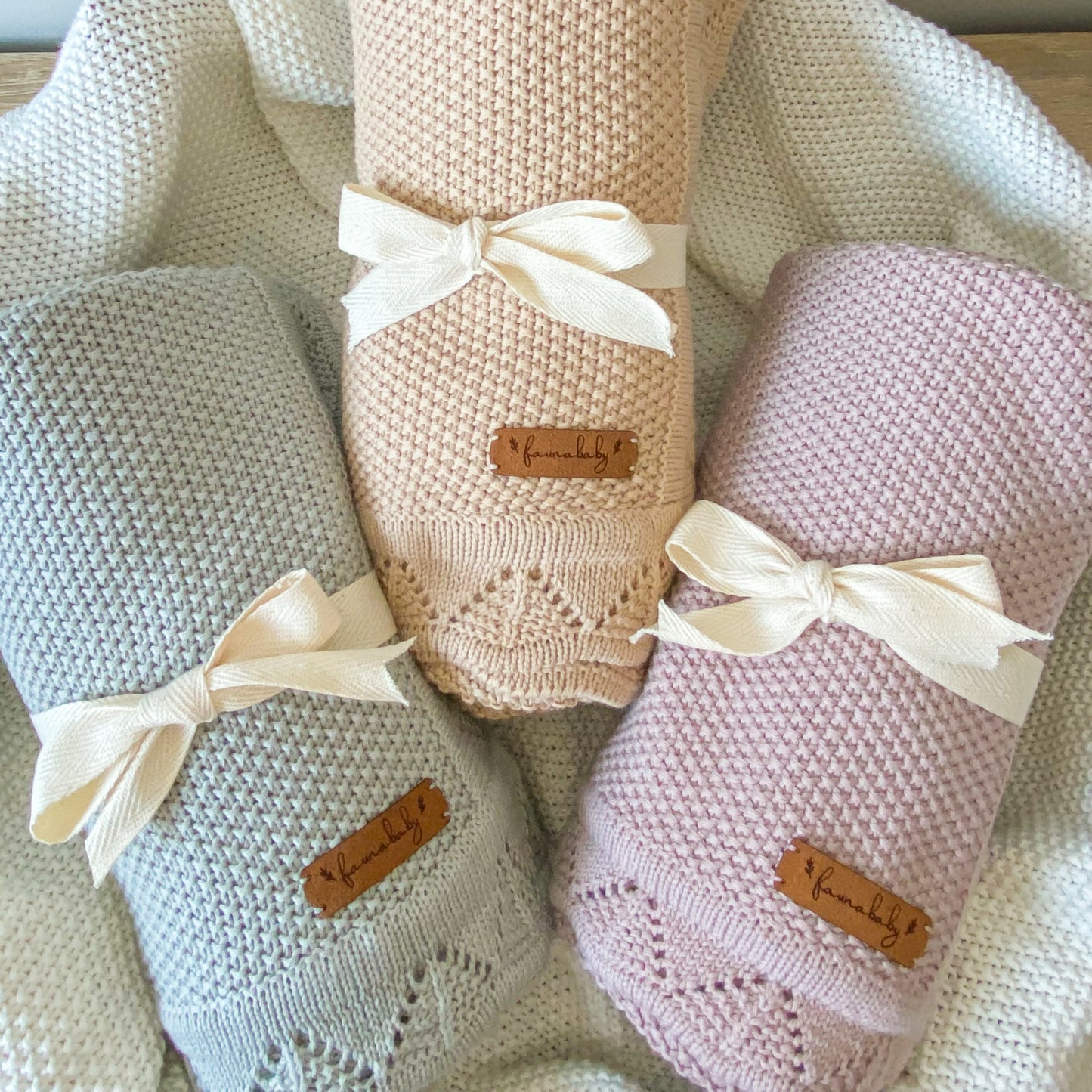 Heirloom Cotton Knit Blanket | Sage