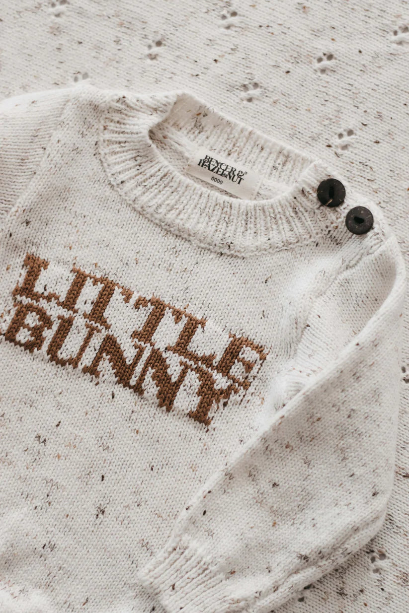 Little Bunny Oatmeal Knit Romper