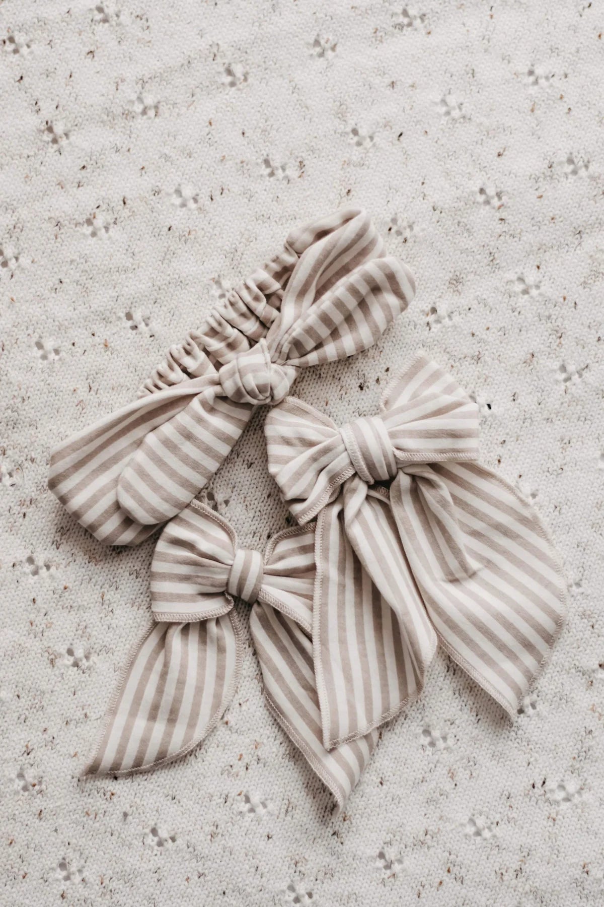 Stripe Clip-in Bow