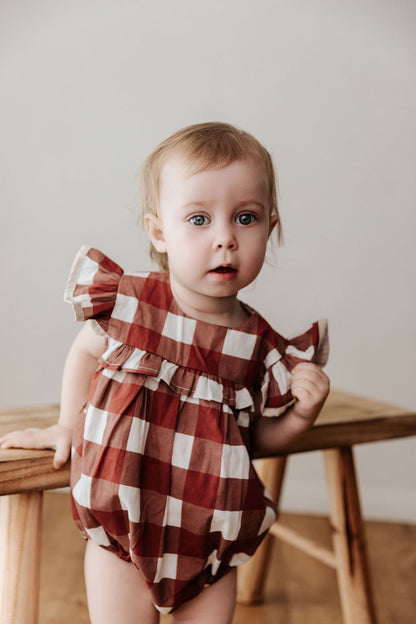 Gingham Playsuit/Dress | Red 2025 Style