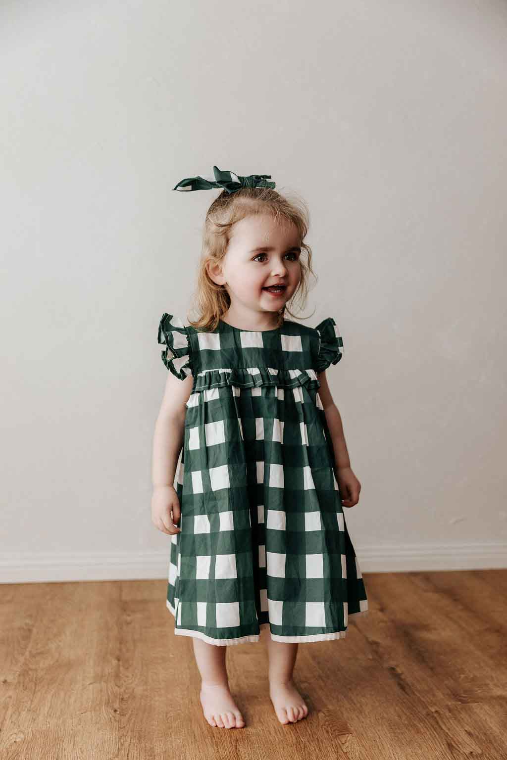 Gingham Playsuit/Dress | Green 2025 Style