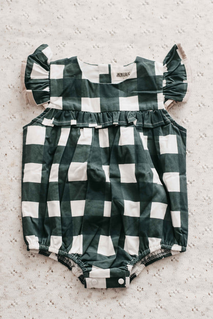 Gingham Playsuit/Dress | Green 2025 Style