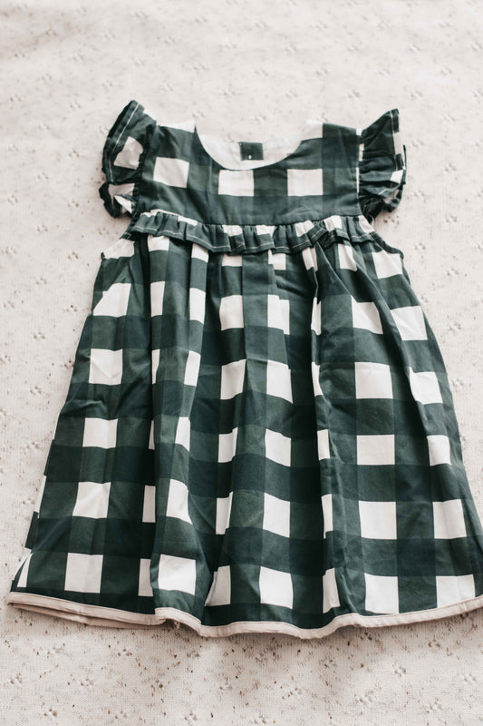 Gingham Playsuit/Dress | Green 2025 Style