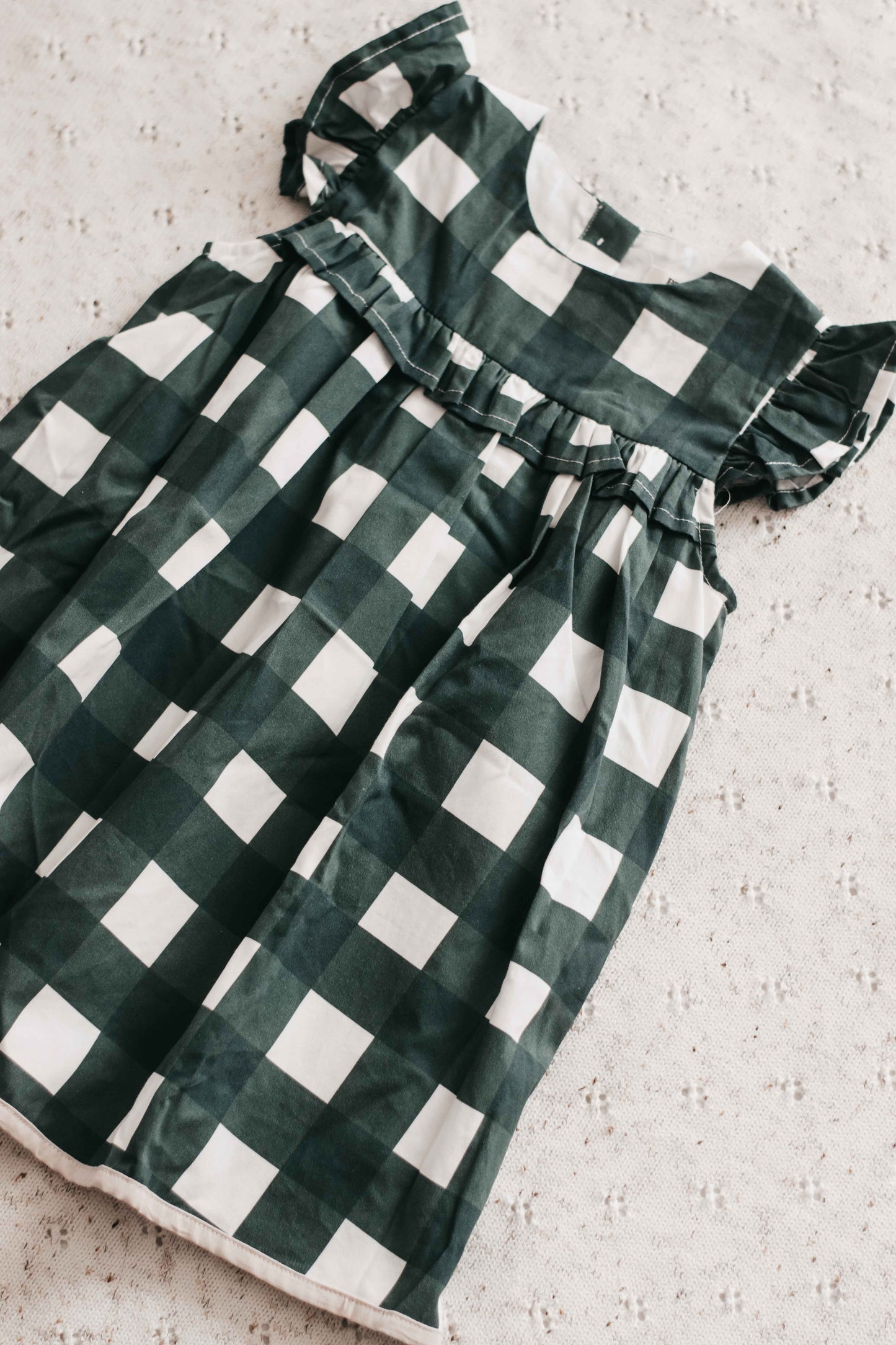 Gingham Playsuit/Dress | Green 2025 Style