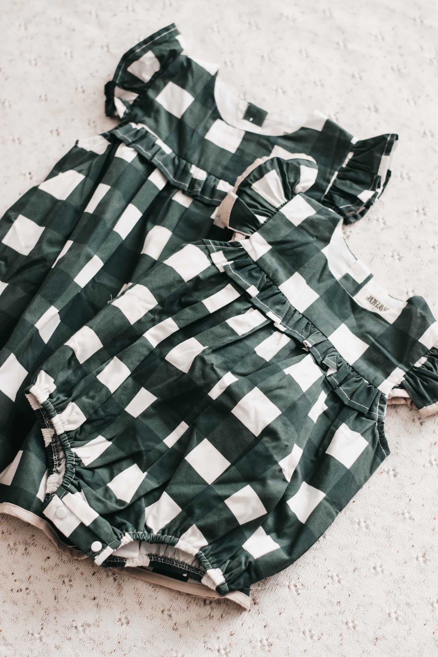 Gingham Playsuit/Dress | Green 2025 Style