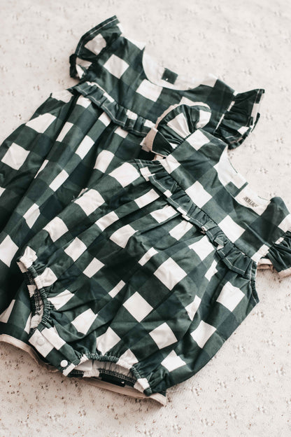Gingham Playsuit/Dress | Green 2025 Style