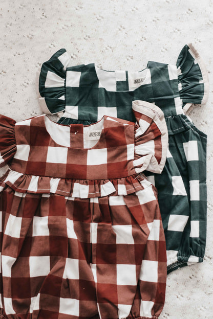 Gingham Playsuit/Dress | Red 2025 Style