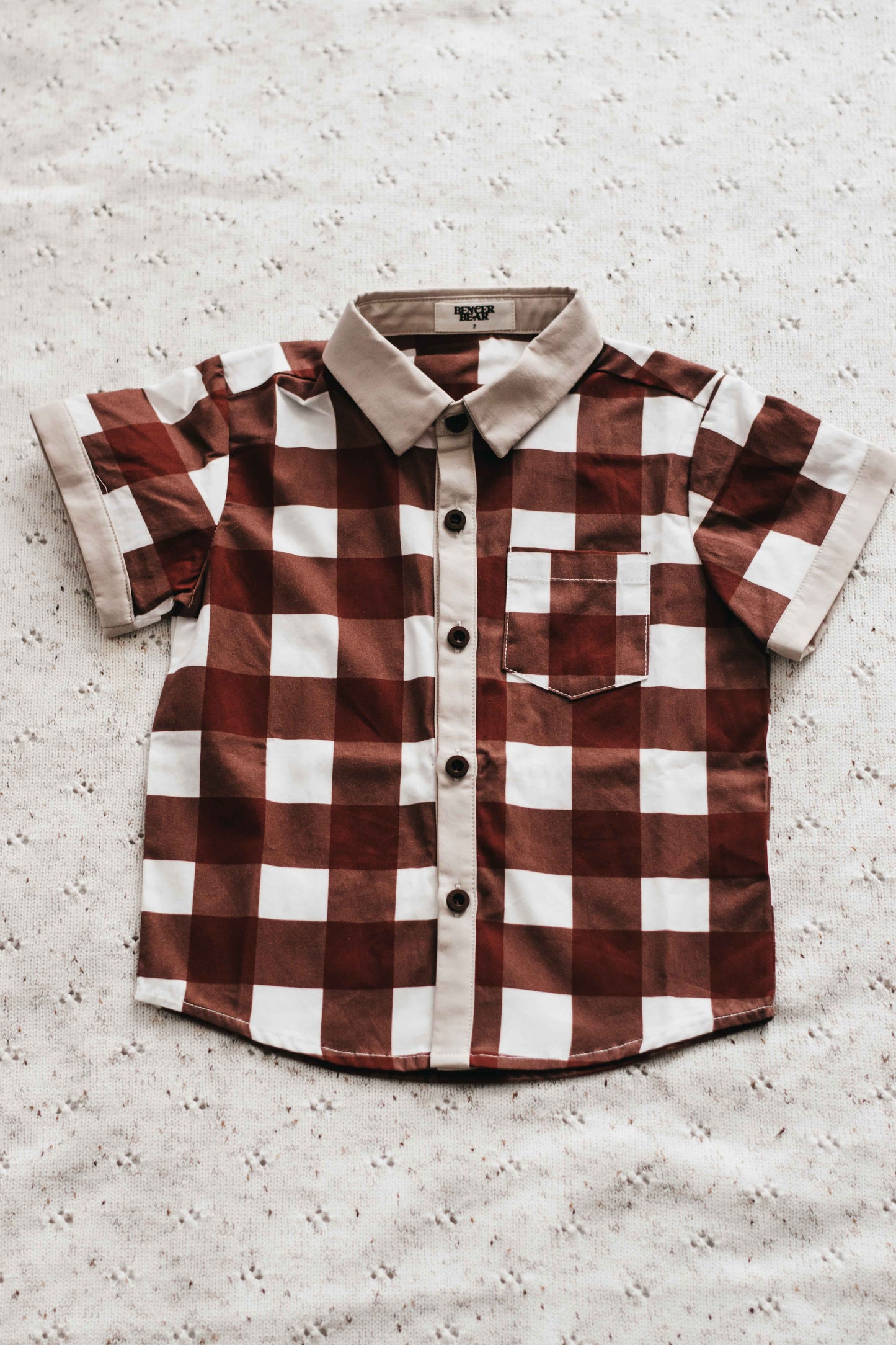Gingham Collared Shirt | Red