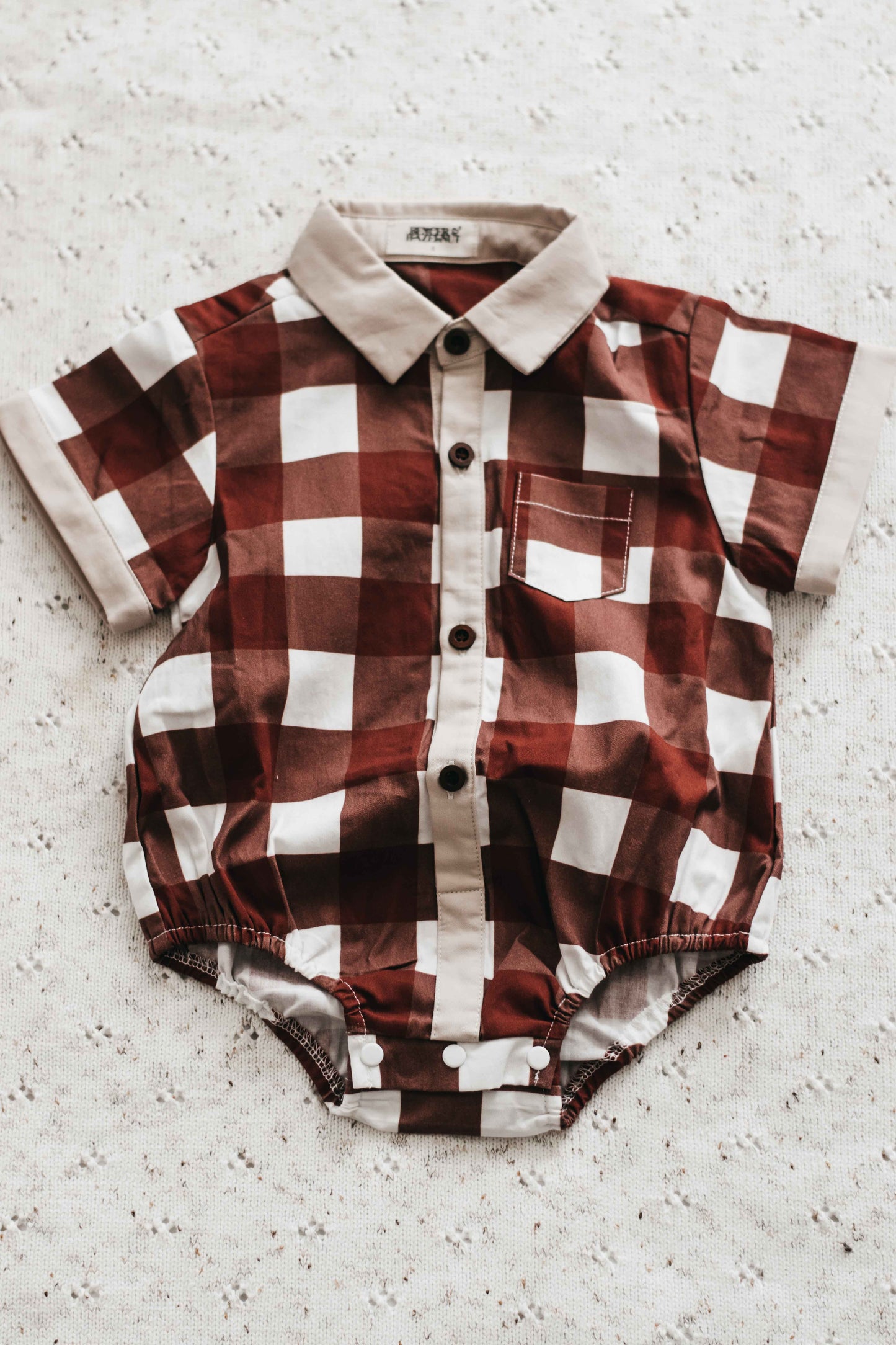 Gingham Collared Shirt | Red