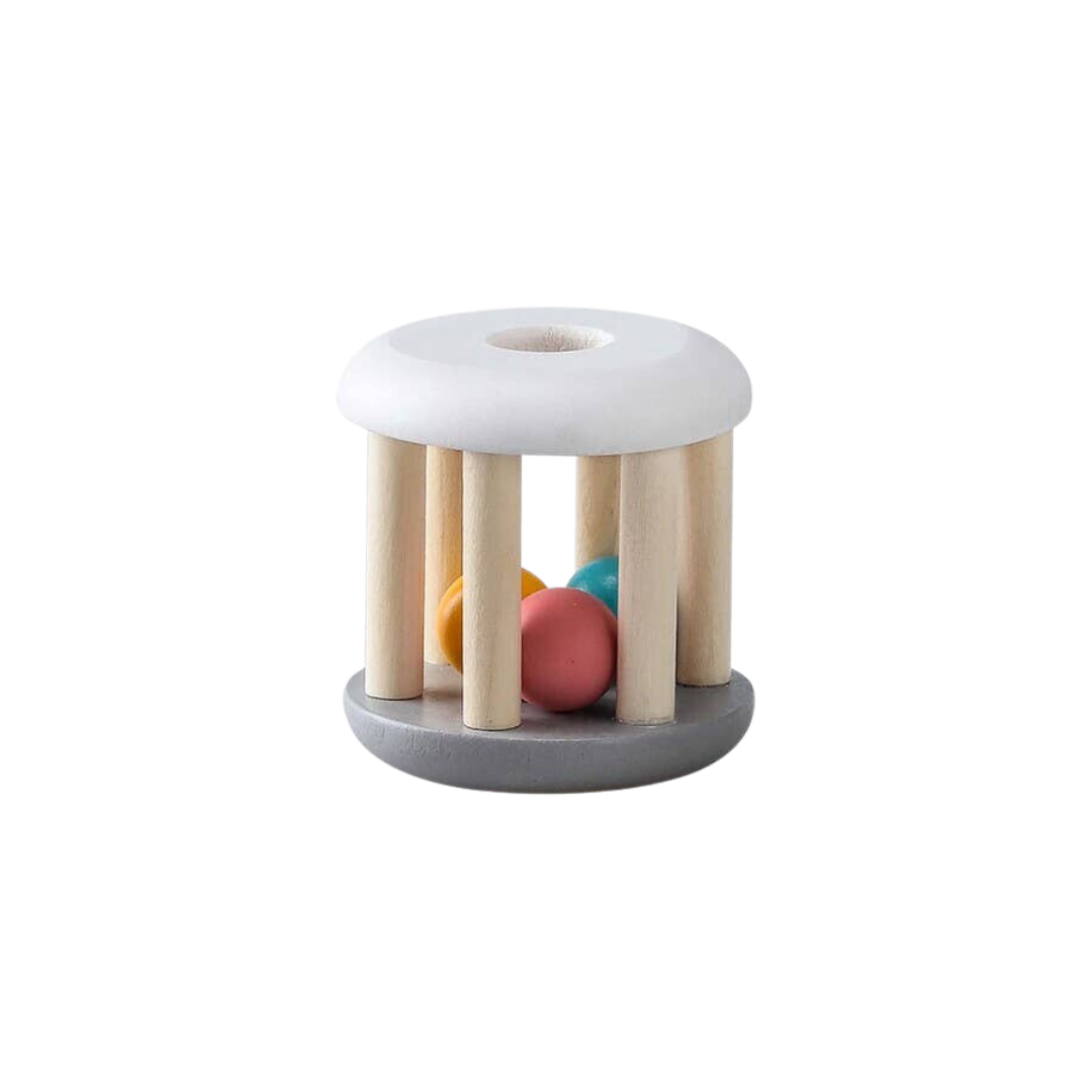 Wooden Pastel Rattle | Grey – Fauna Baby