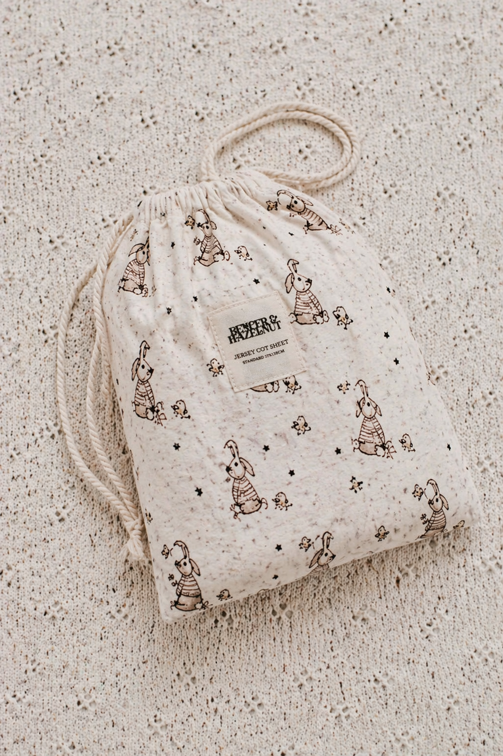 Little Bunnies Pattern Cot Sheet