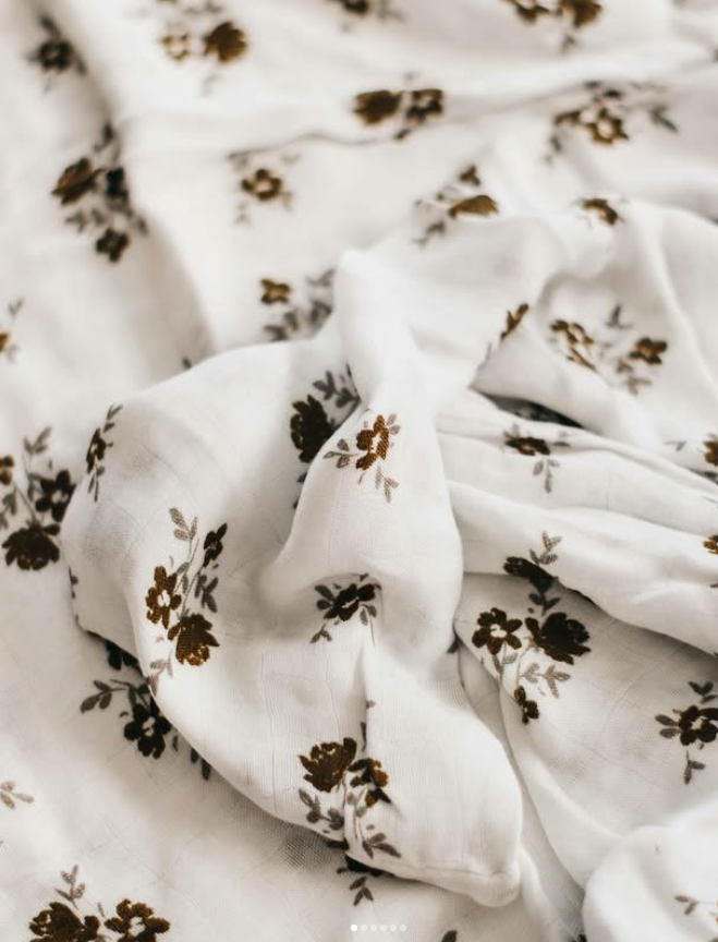 Secret Garden Bamboo Muslin Swaddle