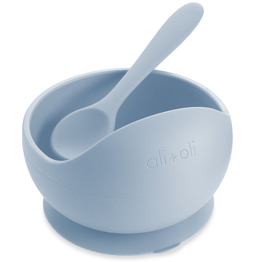 Silicone Suction Bowl and Spoon Set | Cloud