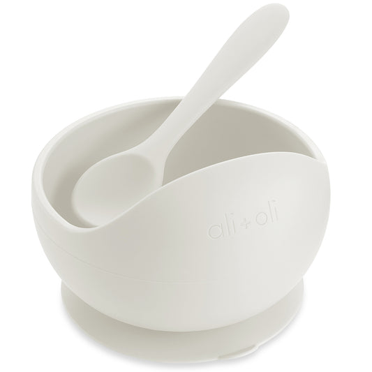 Silicone Suction Bowl and Spoon Set | Mist