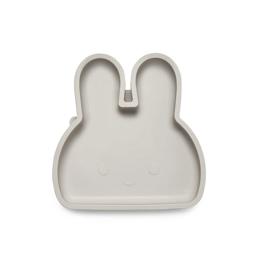 Bunny Silicone Plate | Sand Grey
