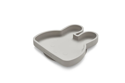 Bunny Silicone Plate | Sand Grey