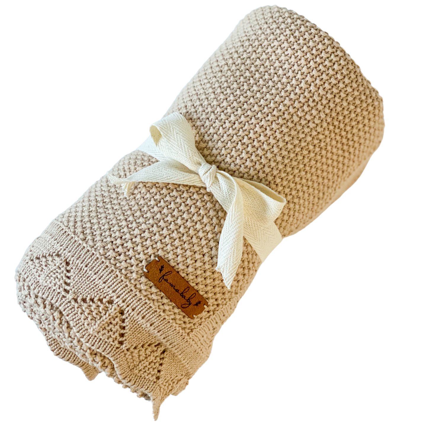 Heirloom Cotton Knit Blanket | Caramel