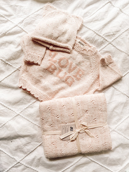 Knit Blanket | Peach