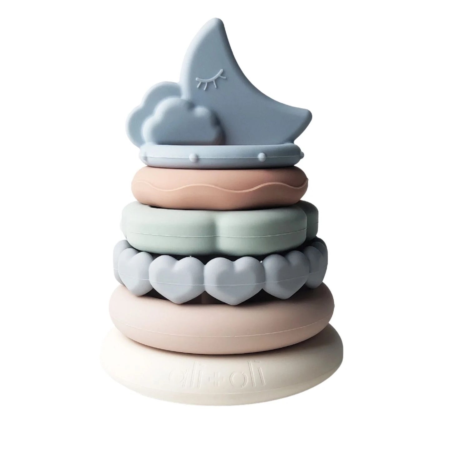 Soft Silicone Stacking Ring Tower | Moon