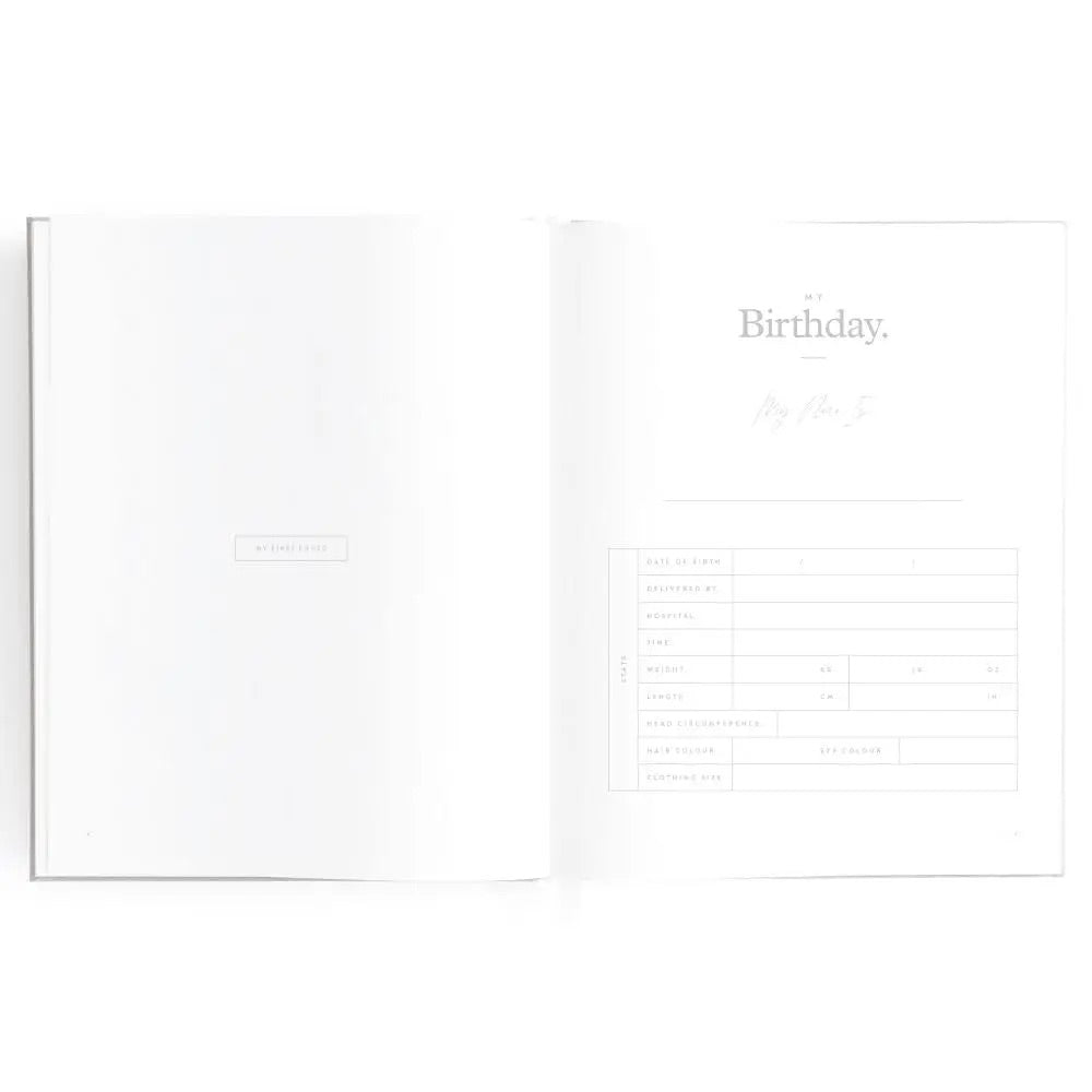 Baby Book | Grey (Boys Print)