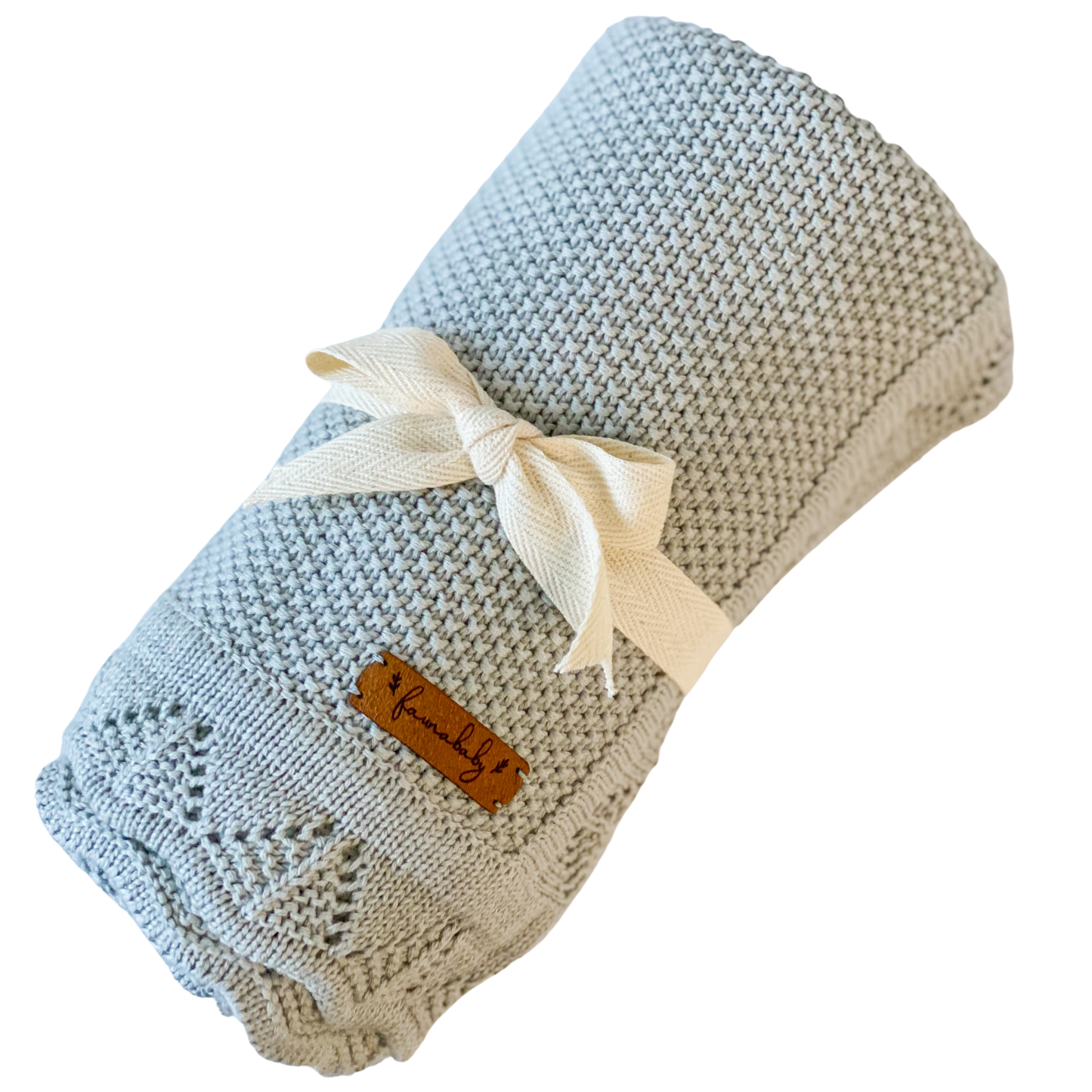 Heirloom Cotton Knit Blanket | Sage