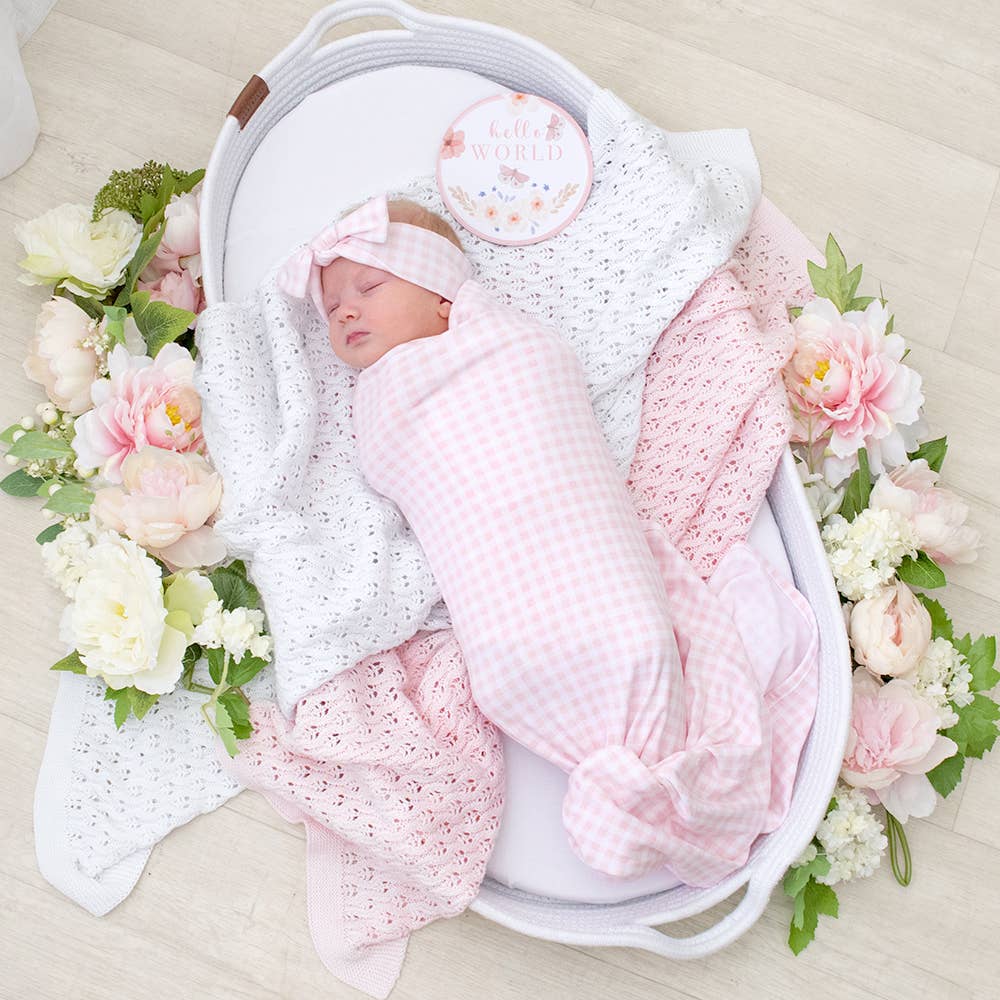 Newborn Gift Set | Blush Gingham